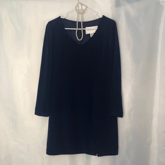 Hugo Buscati Collection Royal Blue Silk Dress Size 8 - Picture 2 of 12